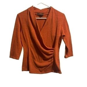Victor Alfaro Draped Wrap Blouse Size Small